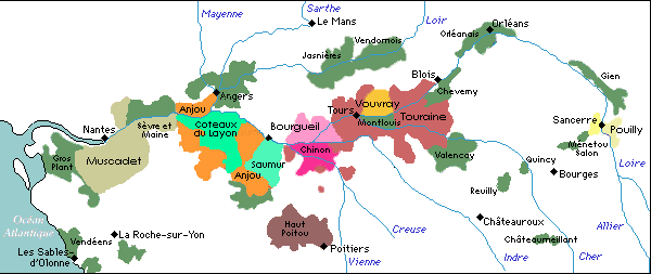 Loire Wine Map