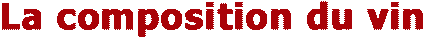 La composition du vin
