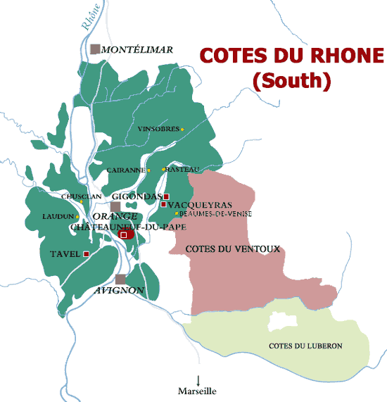 rhone wine maps